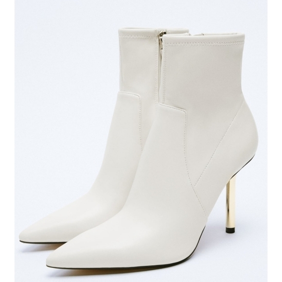 Zara Shoes - Zara Golden heeled ankle boots